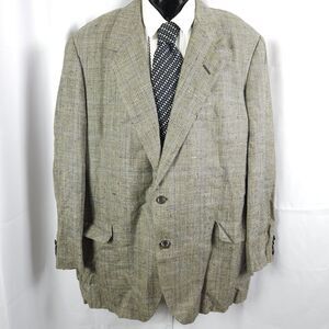 Oxxford Clothes Mens 46T Gray 2-Button Single Vent Sports Coat Blazer